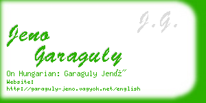 jeno garaguly business card